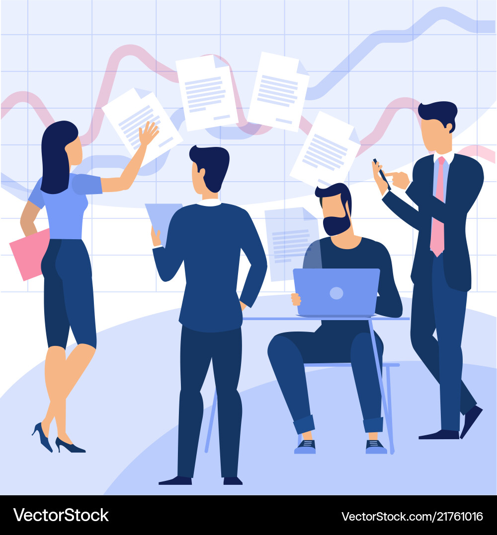 Flat design business process concept Royalty Free Vector