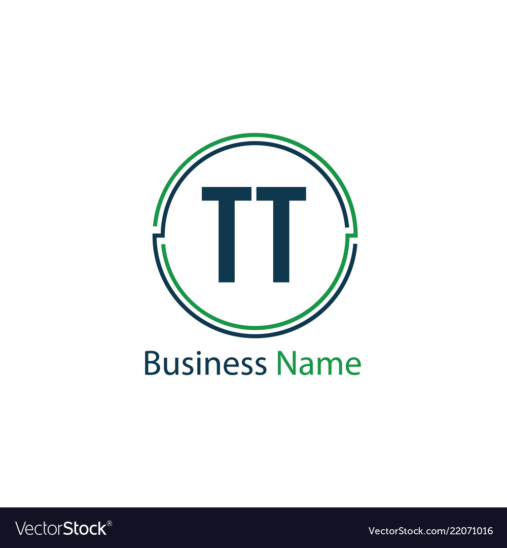 Initial letter tt logo template design Royalty Free Vector