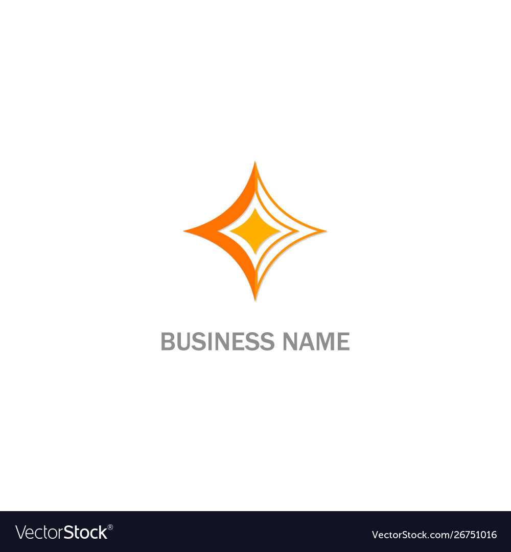 Star sunbrust sign logo Royalty Free Vector Image