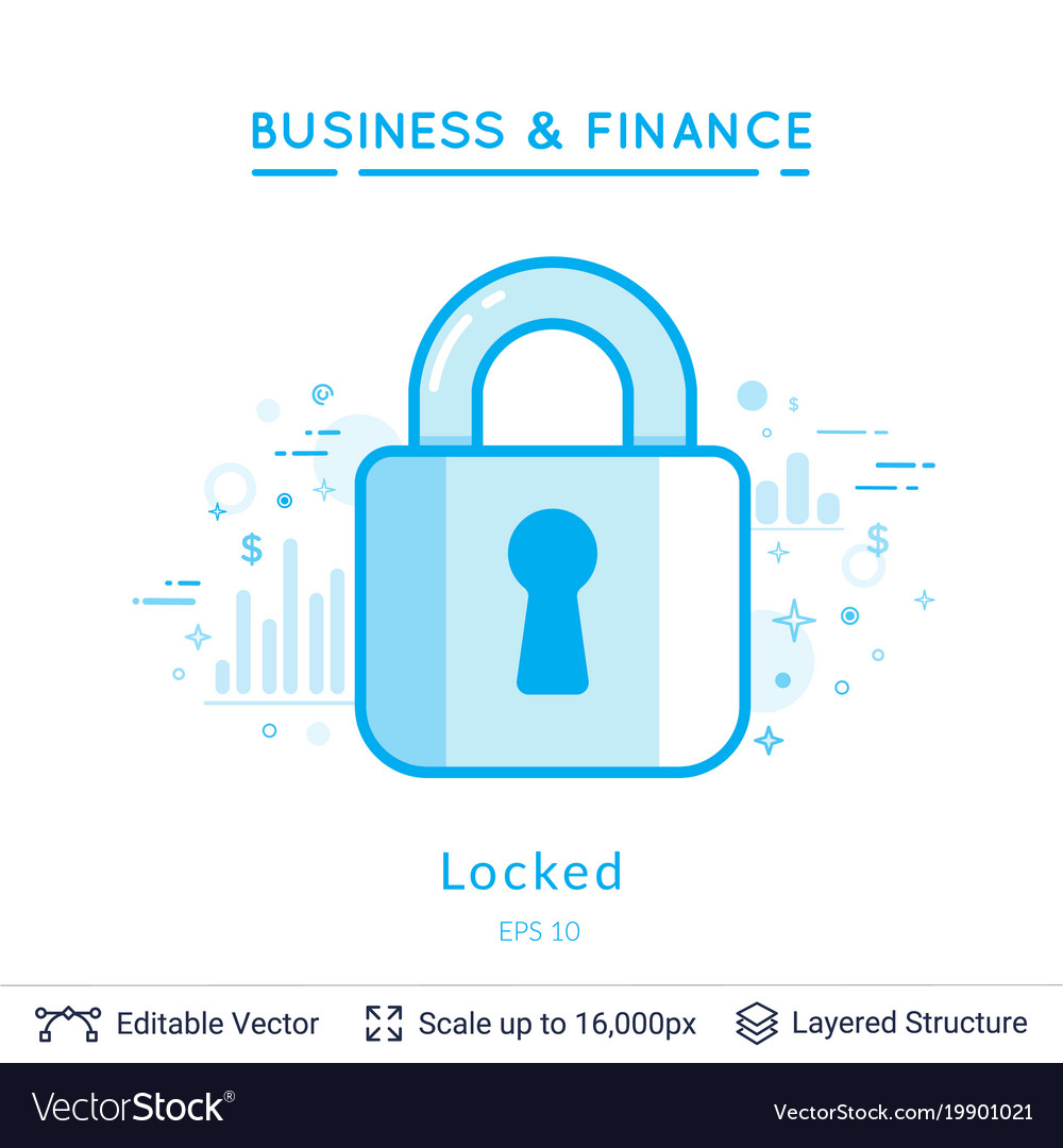 Key lock symbol on white Royalty Free Vector Image