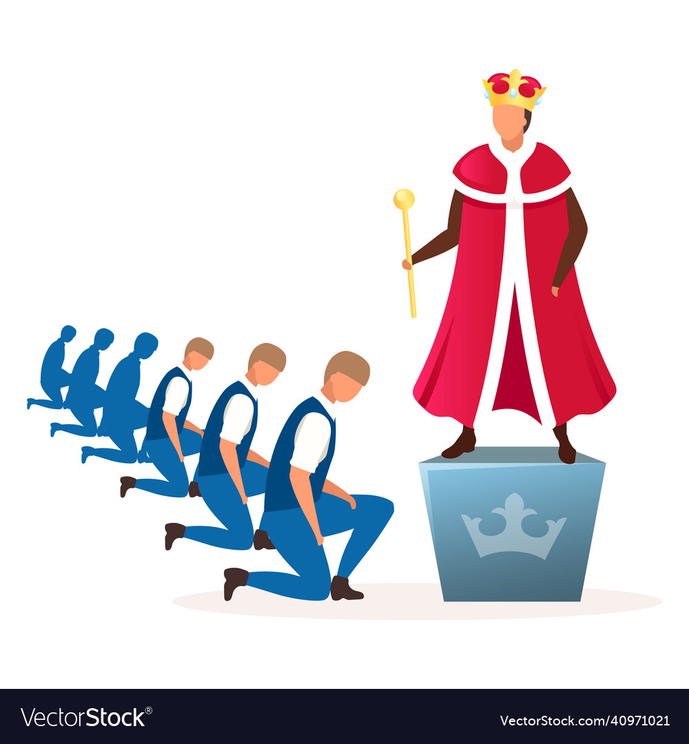 monarchy-political-system-metaphor-flat-form-vector-image