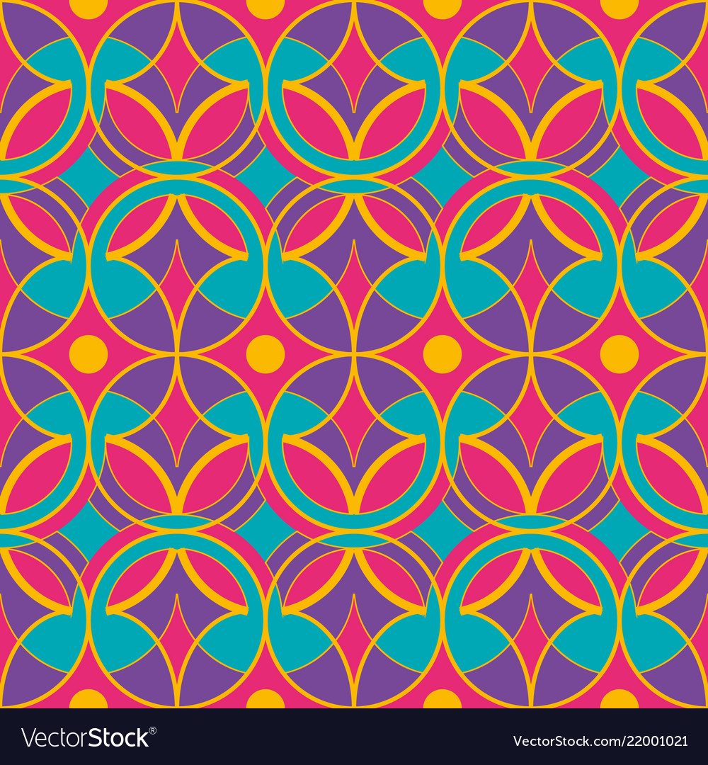 Retro seamless pattern with circles Royalty Free Vector