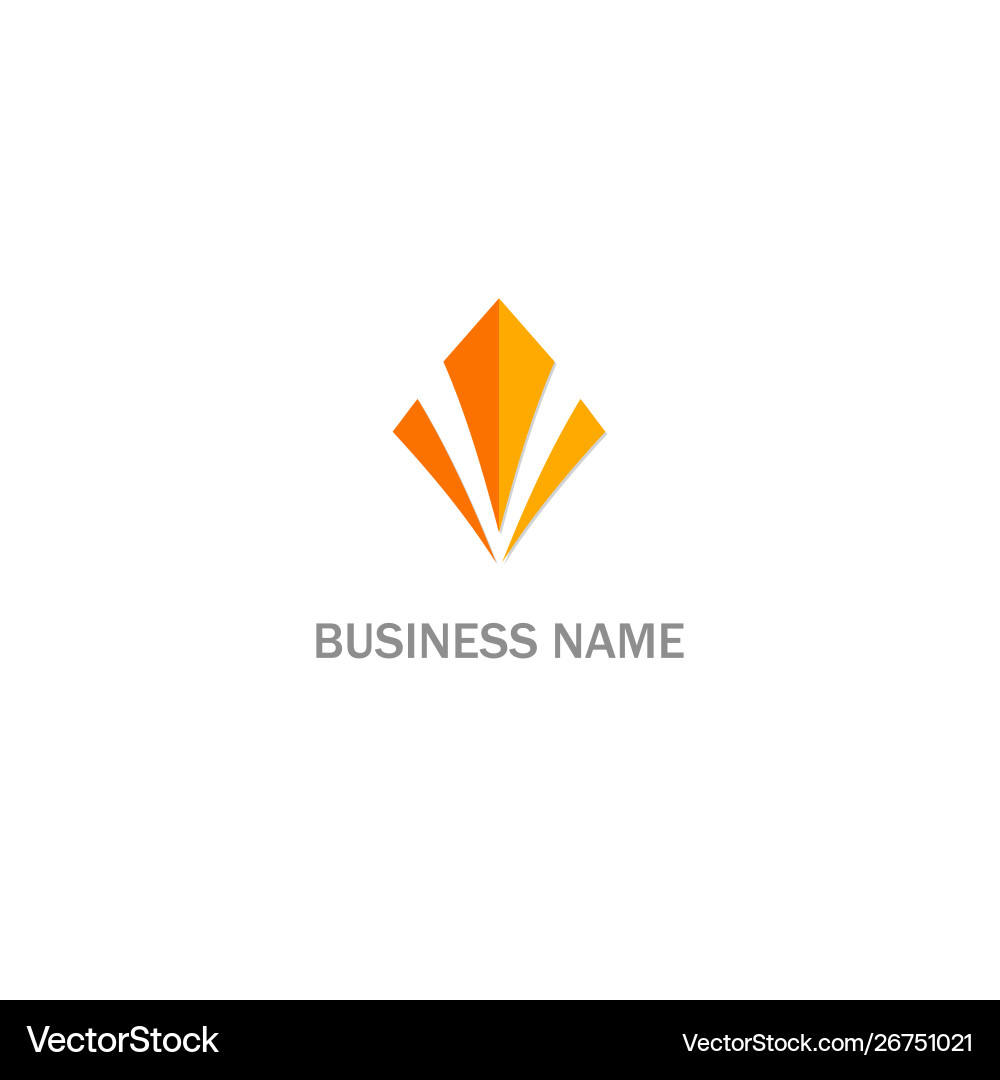 Triangle shape abstract business logo Royalty Free Vector