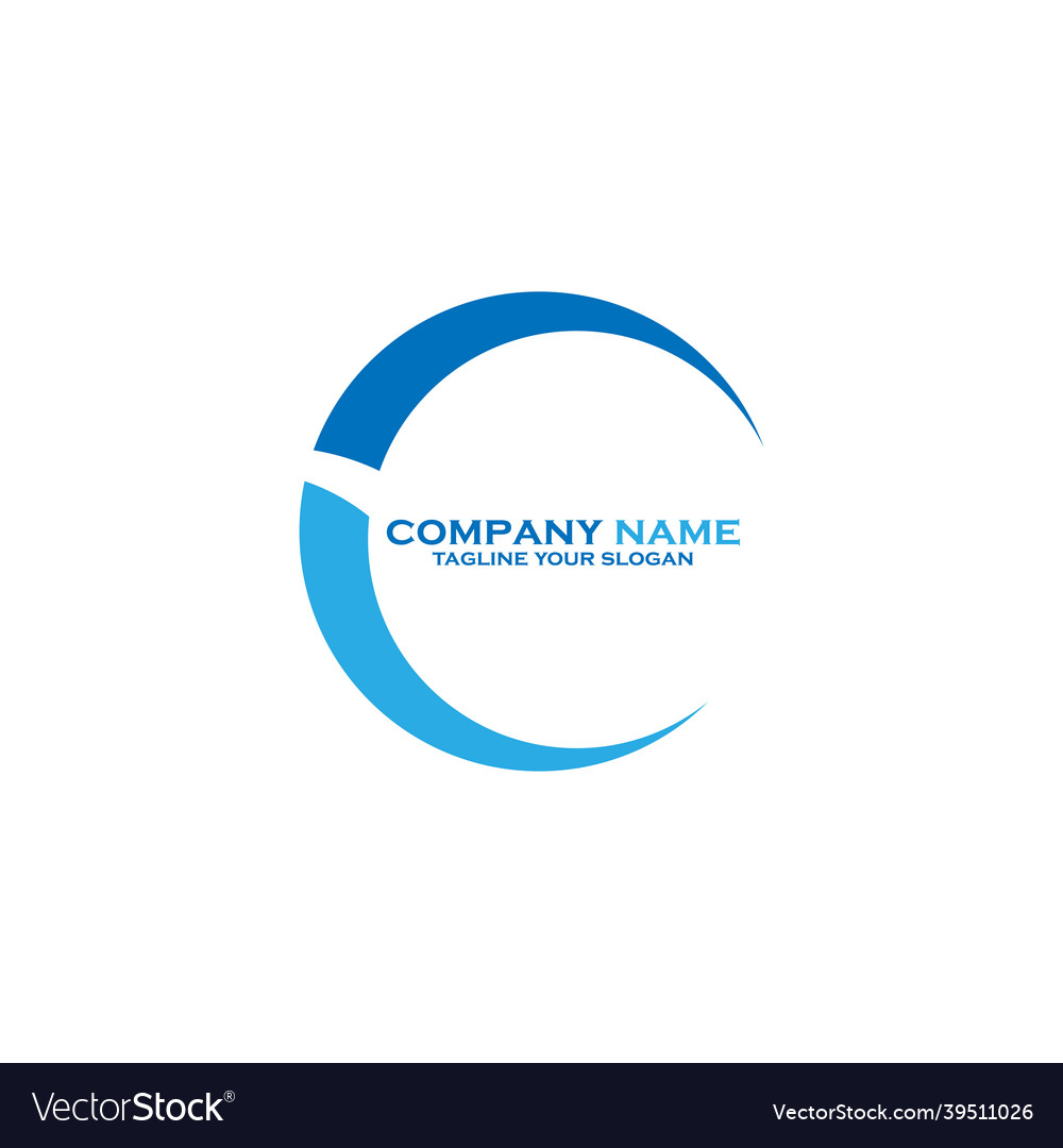 Circle design logo company Royalty Free Vector Image