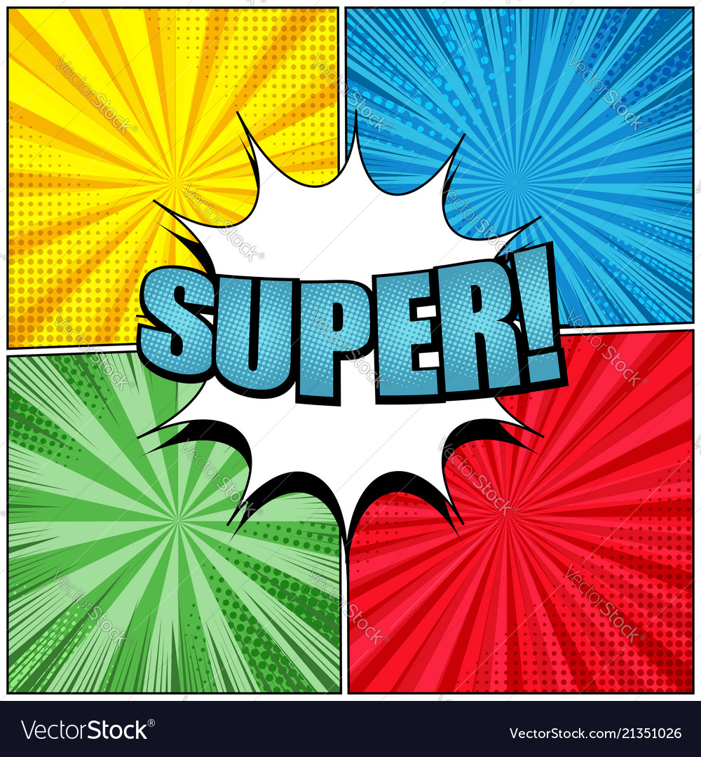 Comic book page cover concept Royalty Free Vector Image