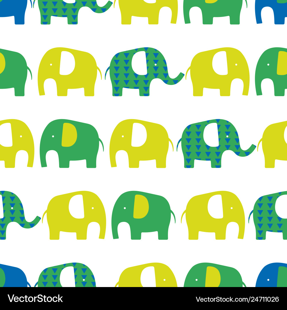 Elephant seamless pattern Royalty Free Vector Image