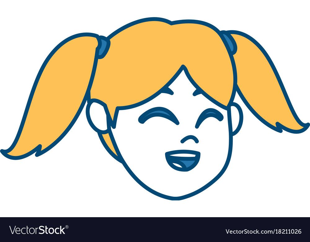 Girl cartoon face Royalty Free Vector Image - VectorStock