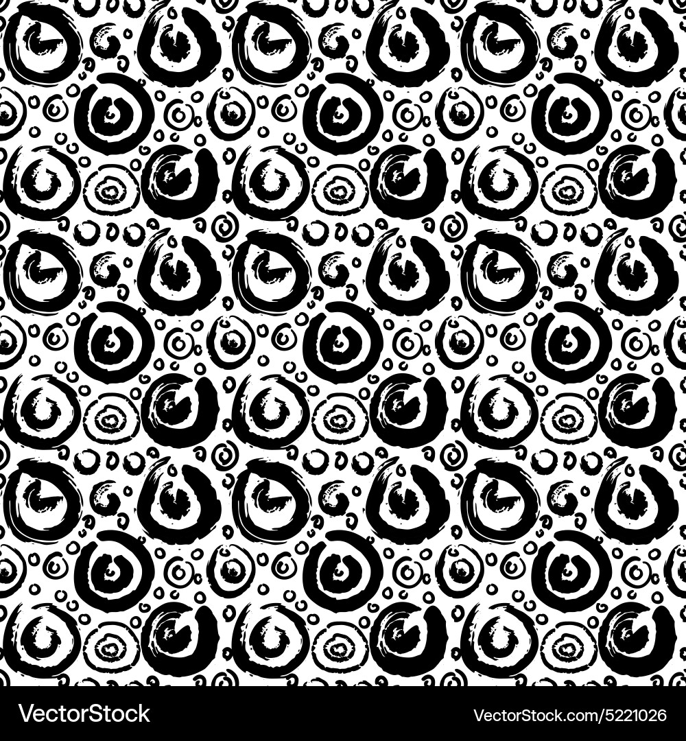 Hand drawn painted seamless pattern Royalty Free Vector