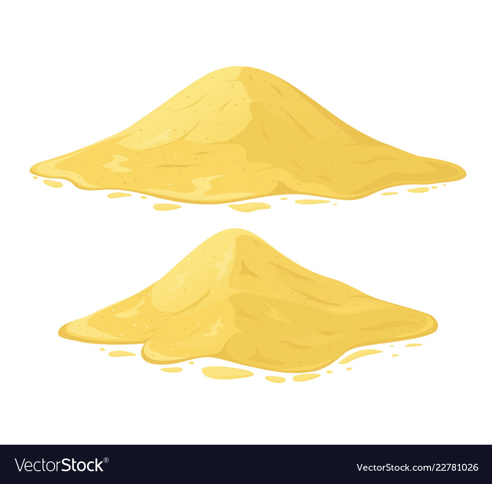 Heap of sand on white background Royalty Free Vector Image
