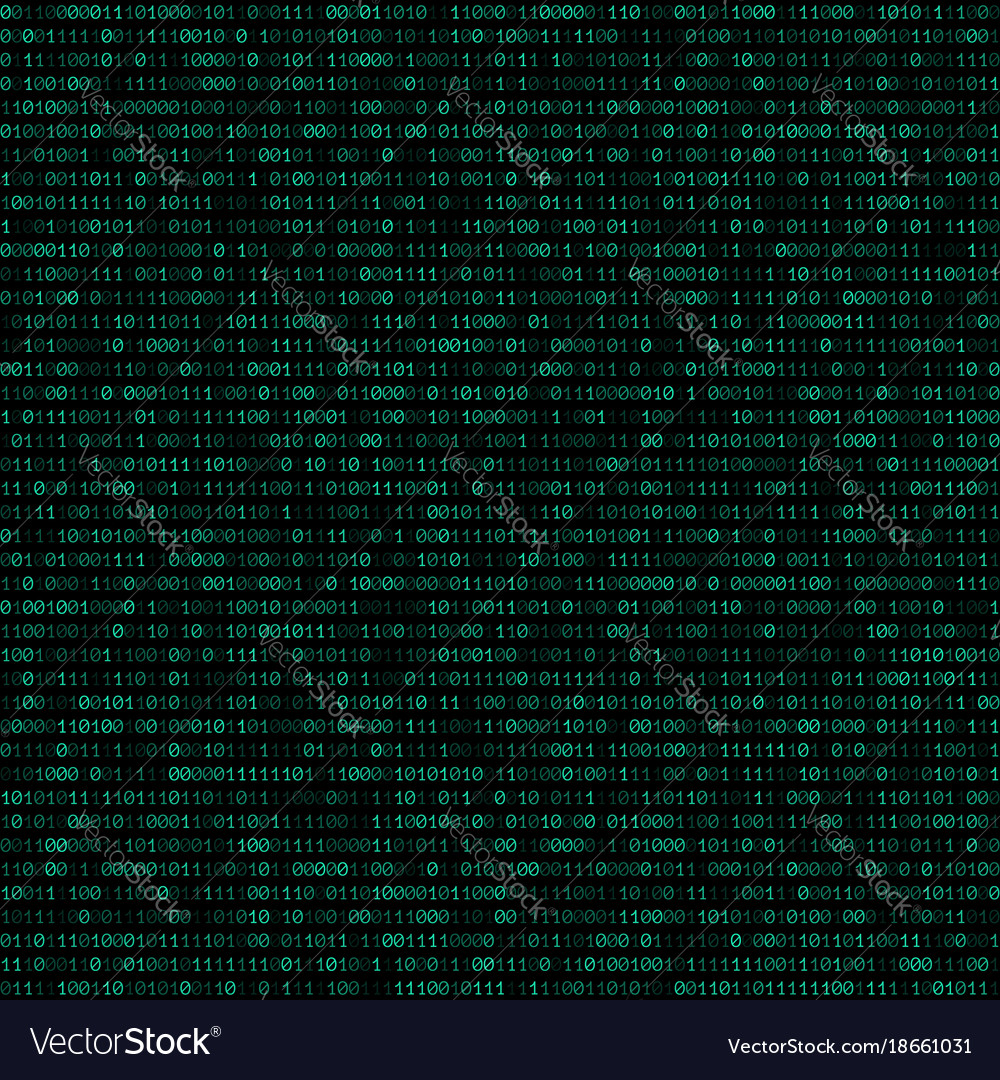 Binary code abstract seamless pattern Royalty Free Vector