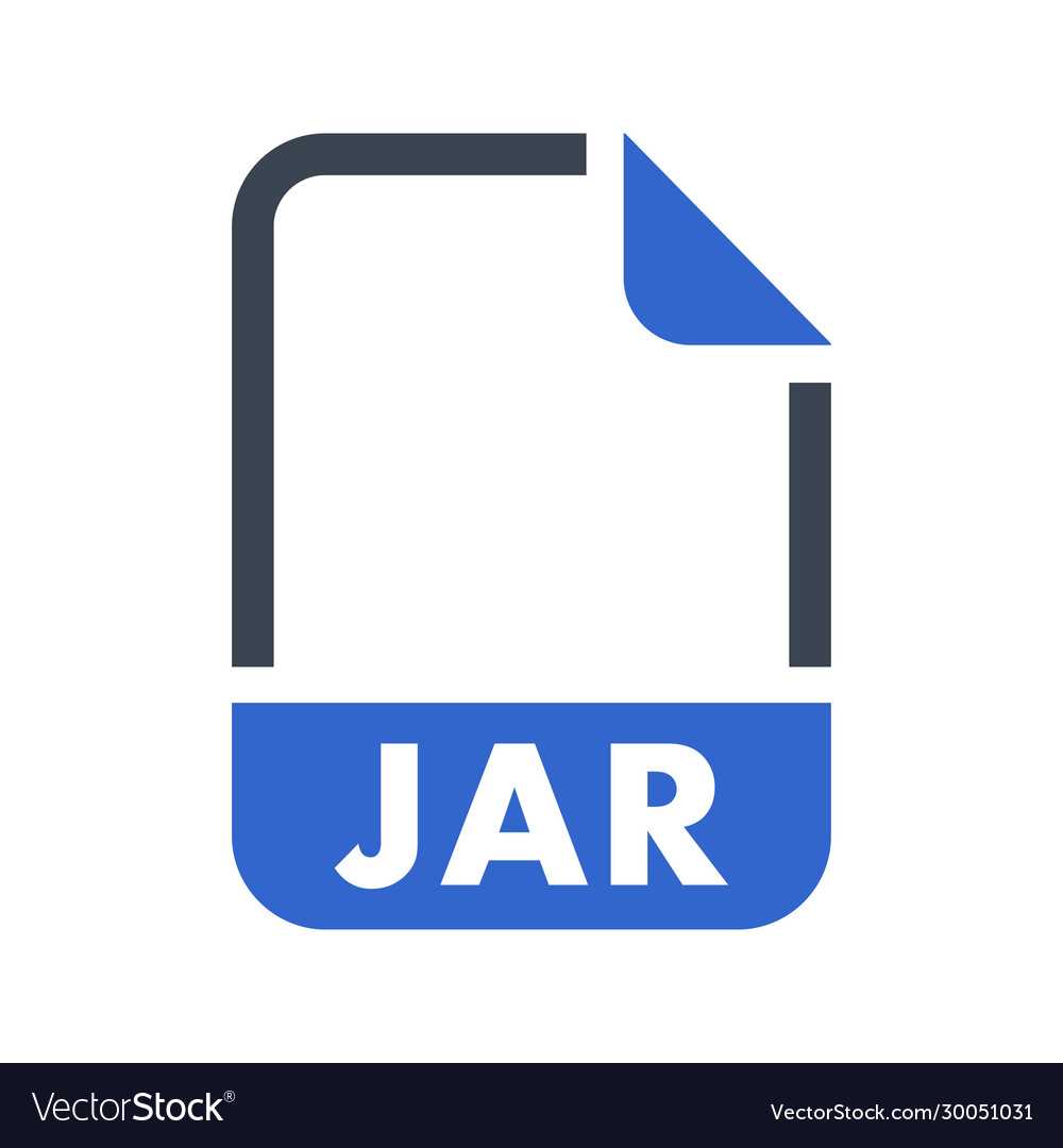 Jar file format icon Royalty Free Vector Image