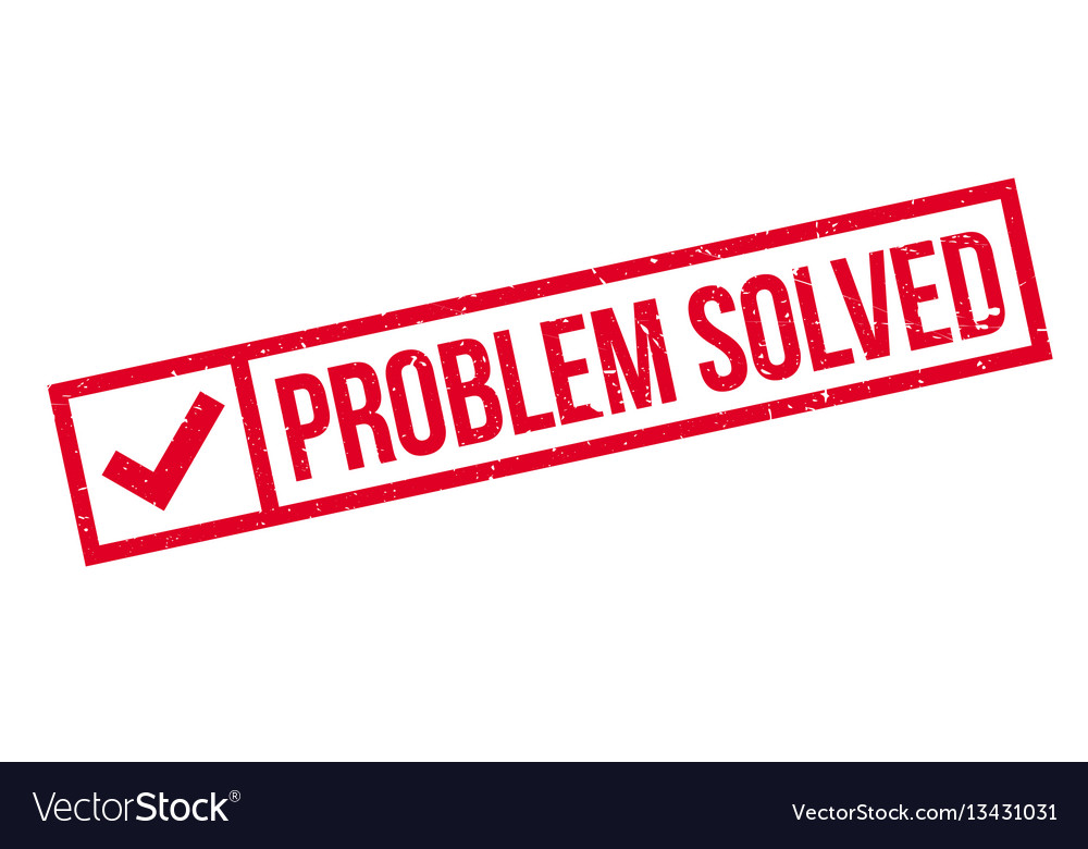 Problem Solved Rubber Stamp Royalty Free Vector Image