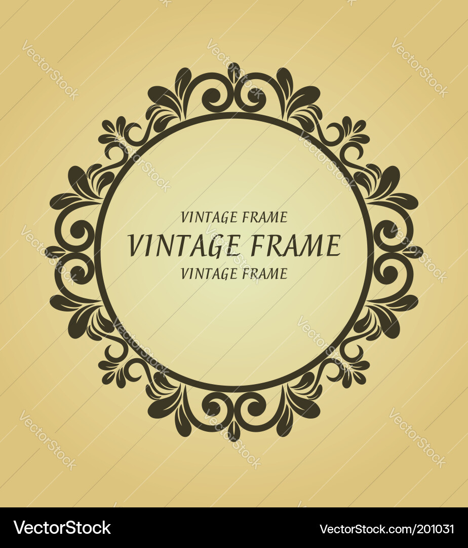 Vintage frame Royalty Free Vector Image - VectorStock
