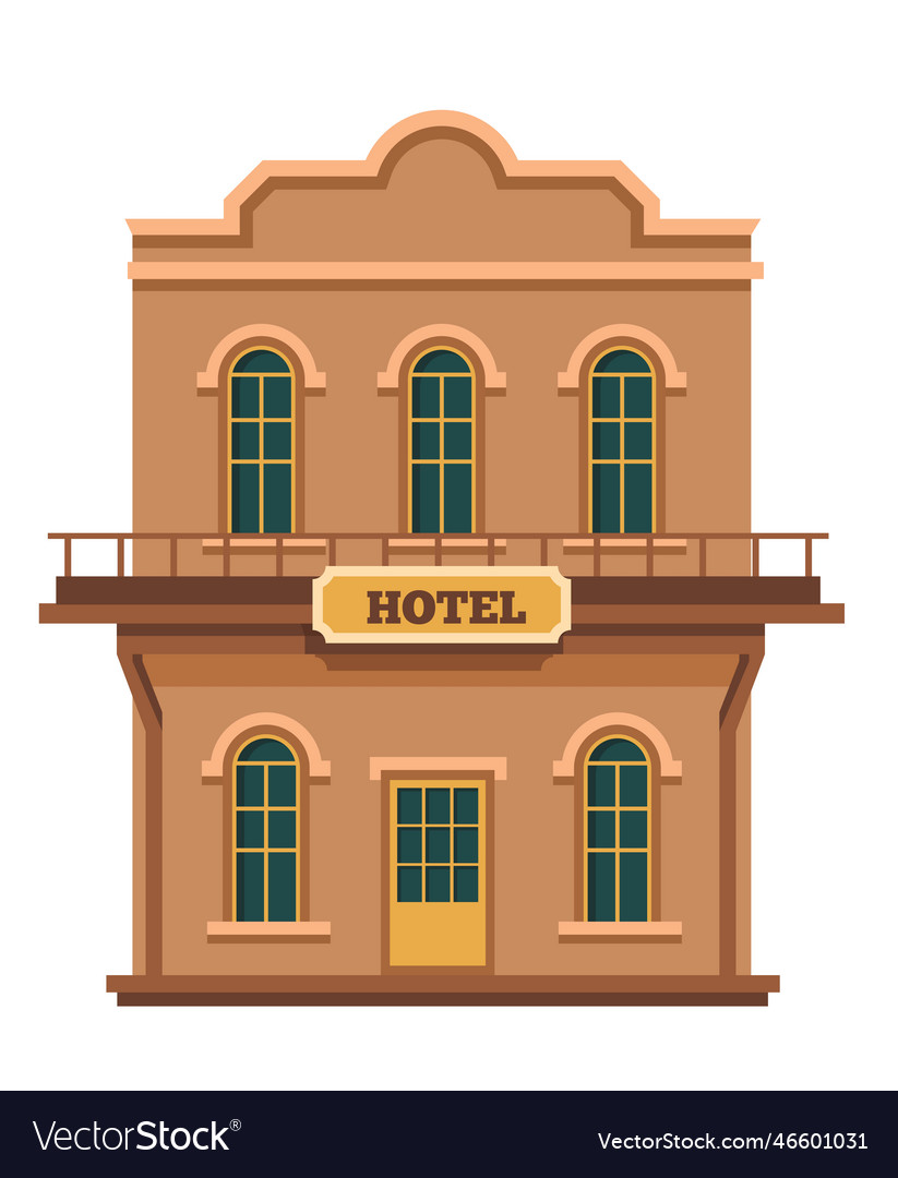 Western american architecture style hotel building