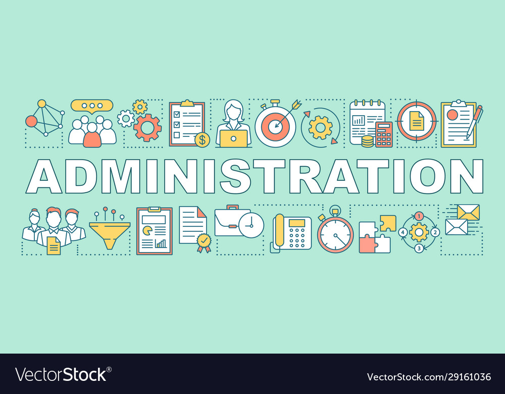 Administration word concepts banner business and Vector Image