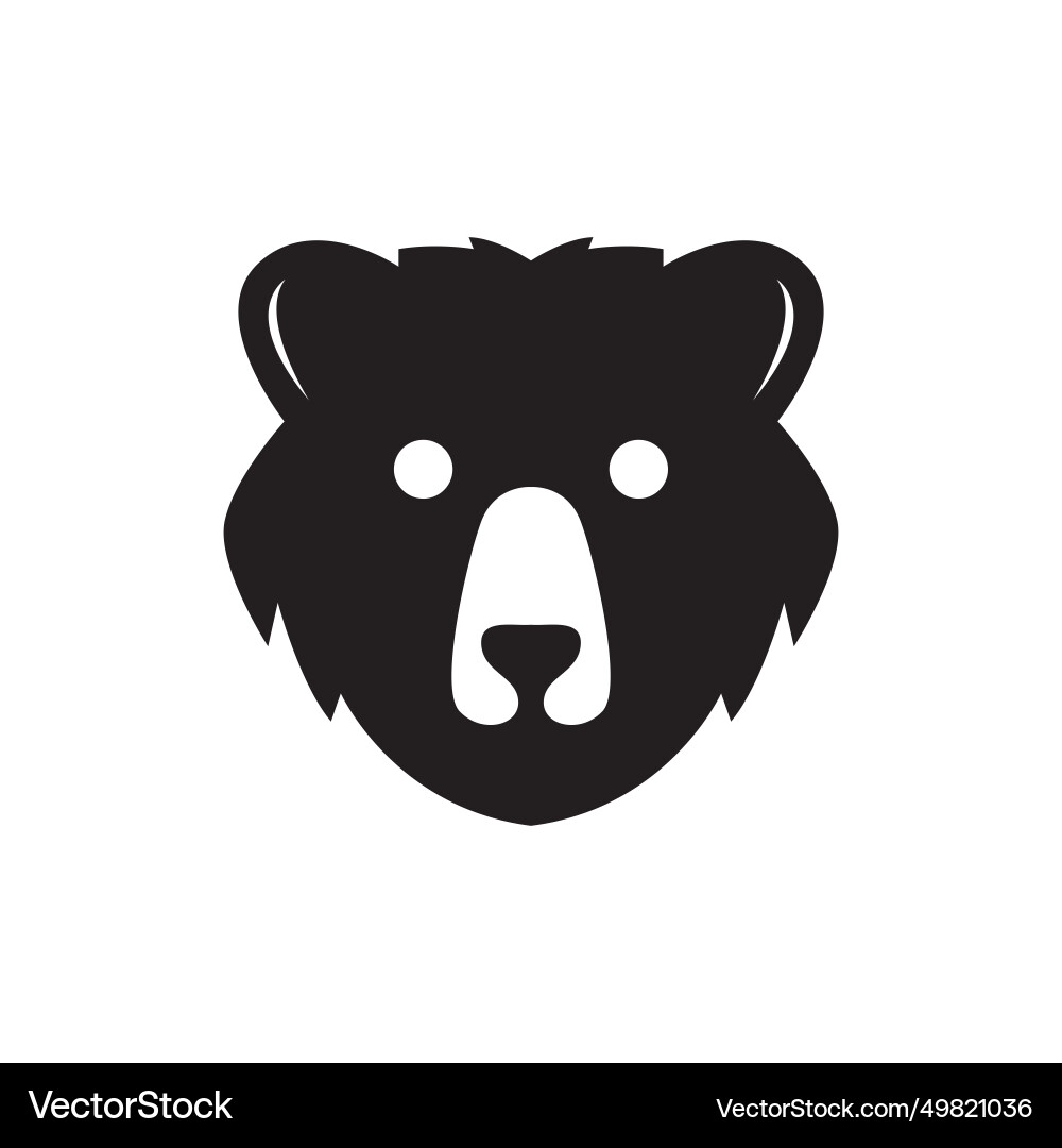 Bear Head Mascot Icon Logo Design Royalty Free Vector Image