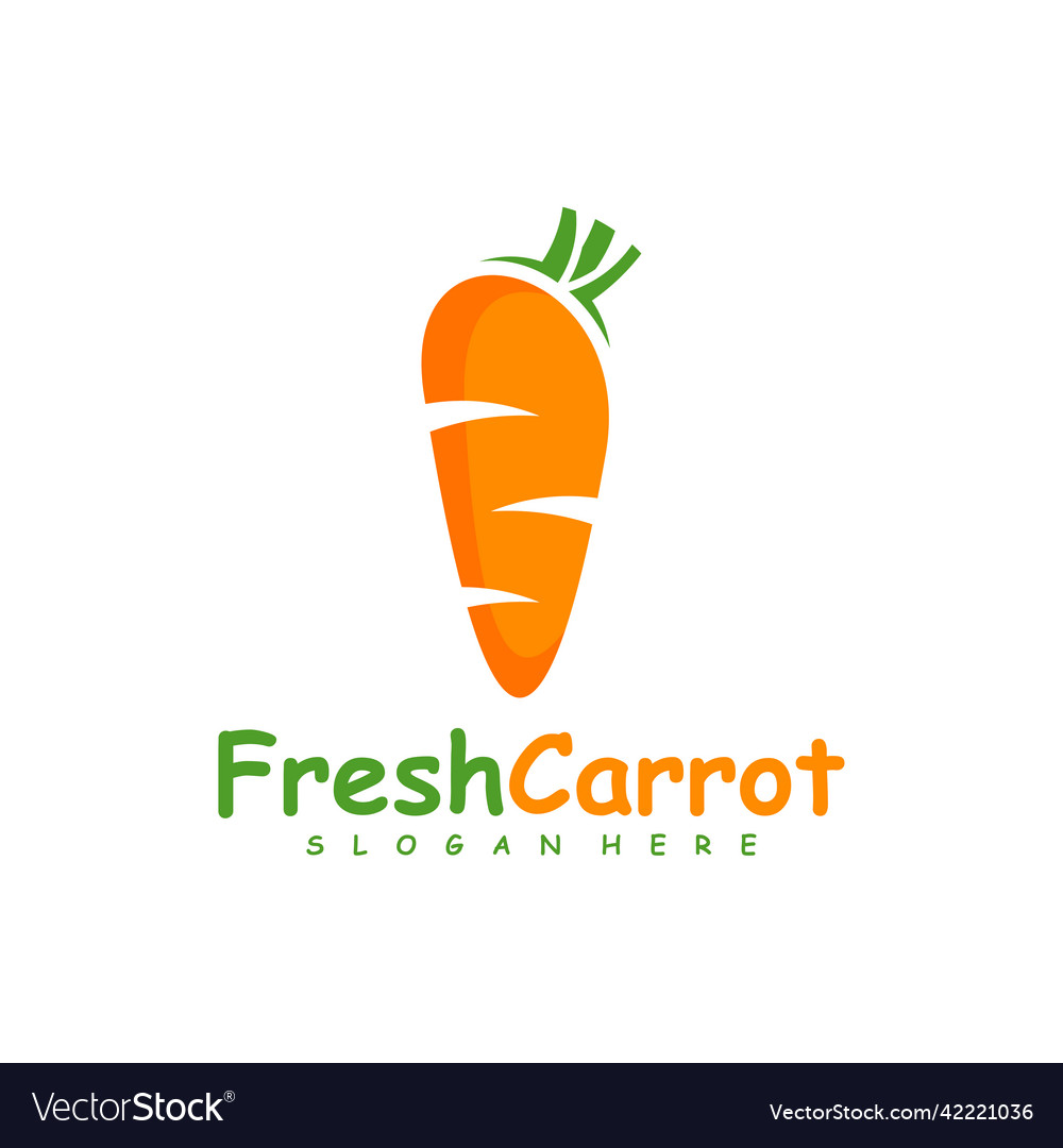 Carrot logo design creative Royalty Free Vector Image