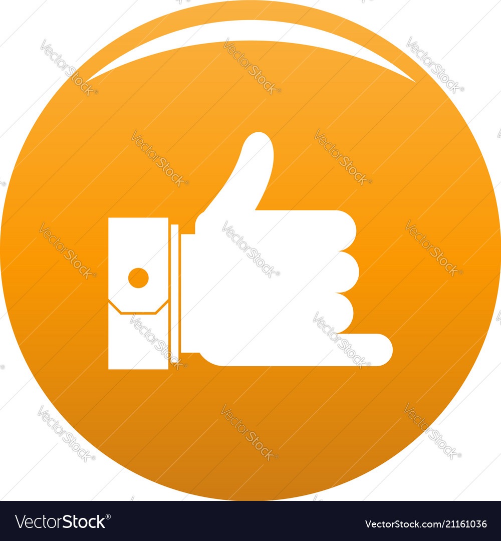 Hand call icon orange