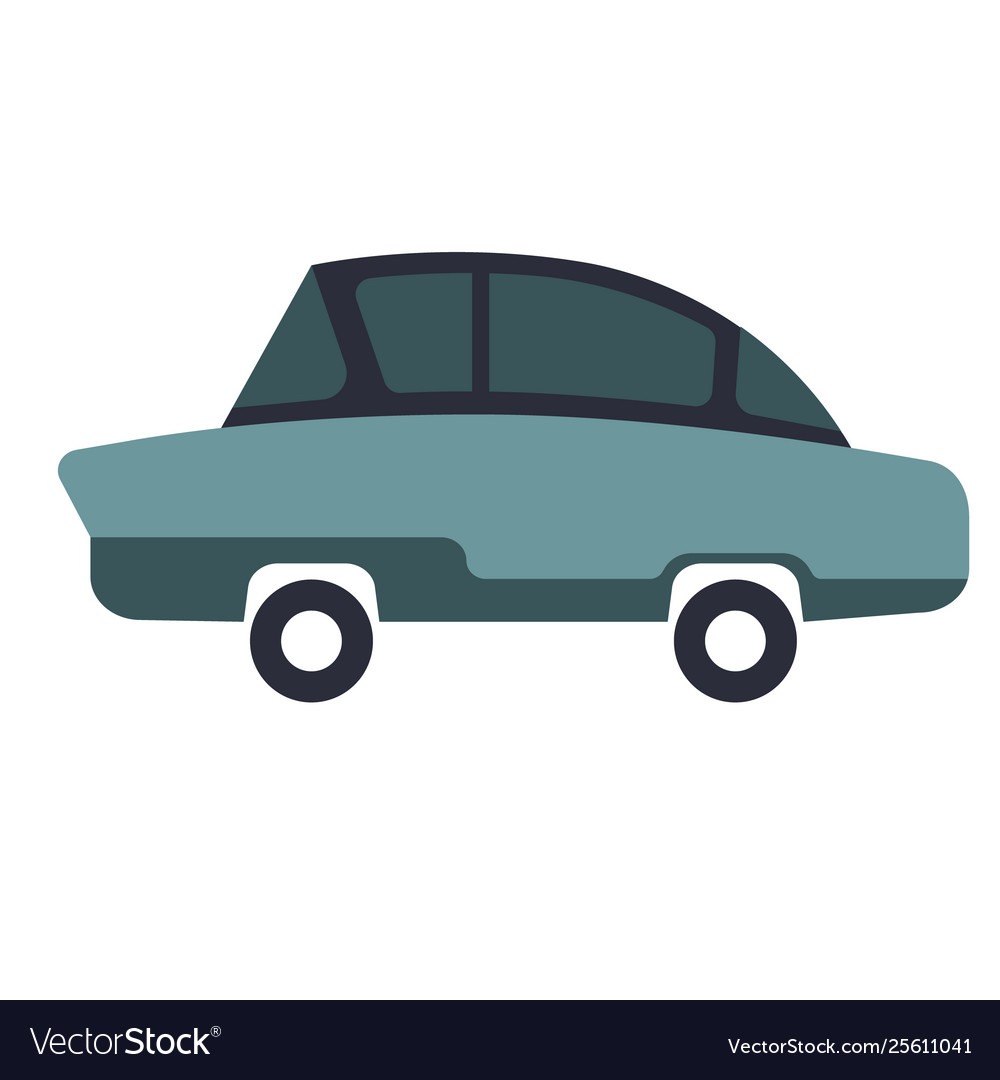 Car flat on white Royalty Free Vector Image - VectorStock