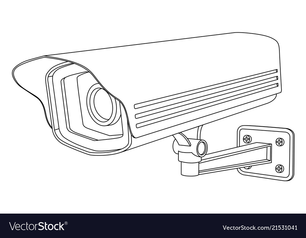 Premium Vector | Vector sketch security camera cctv illustration