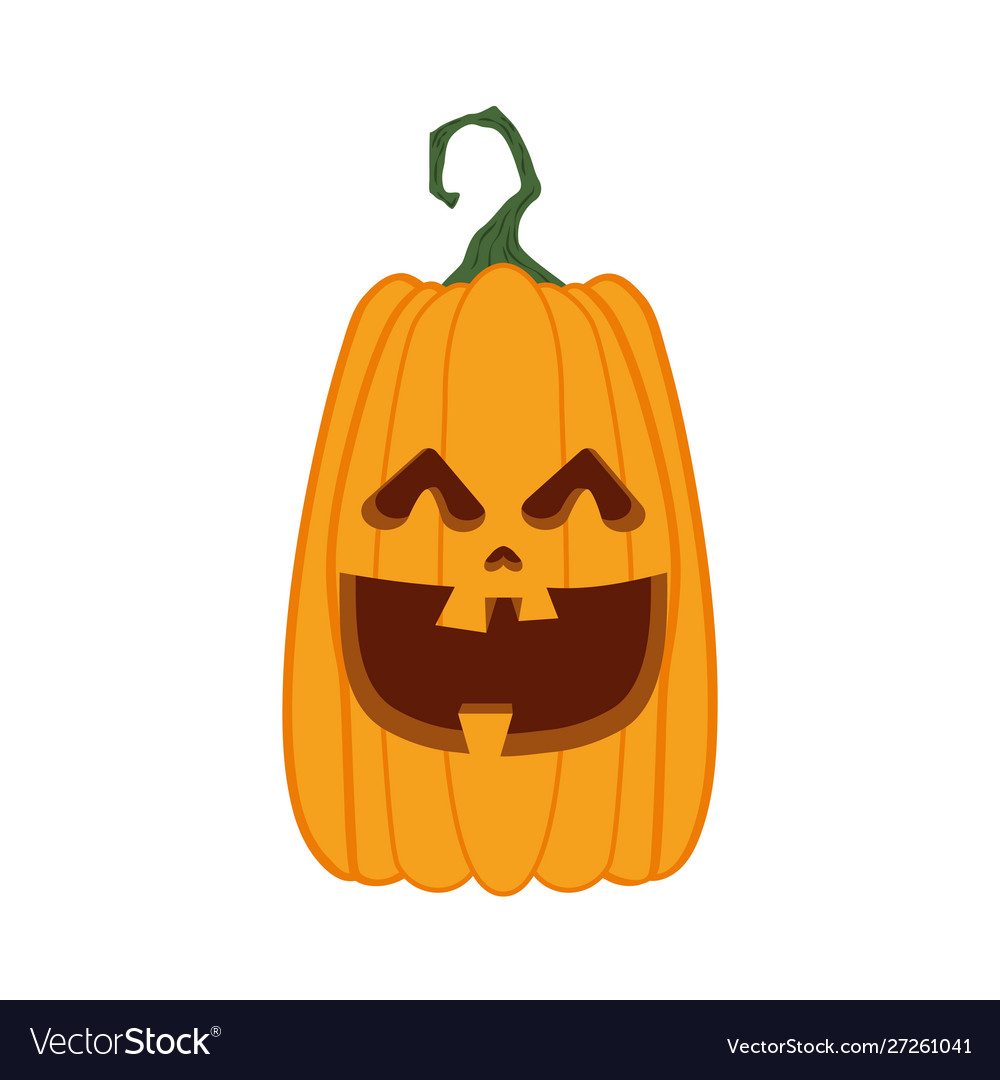 Halloween pumpkin faces generator. Vector cartoon pumpkin with