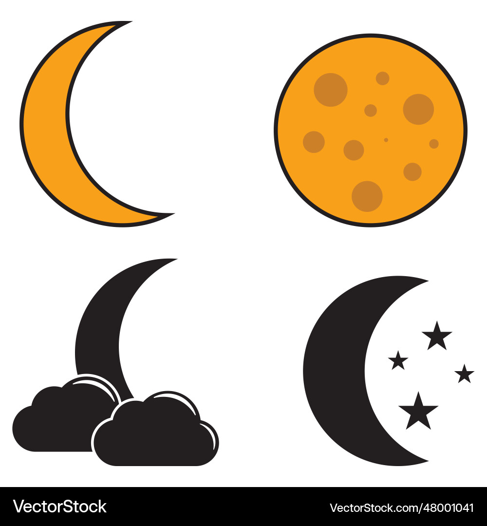 Moon icon Royalty Free Vector Image - VectorStock