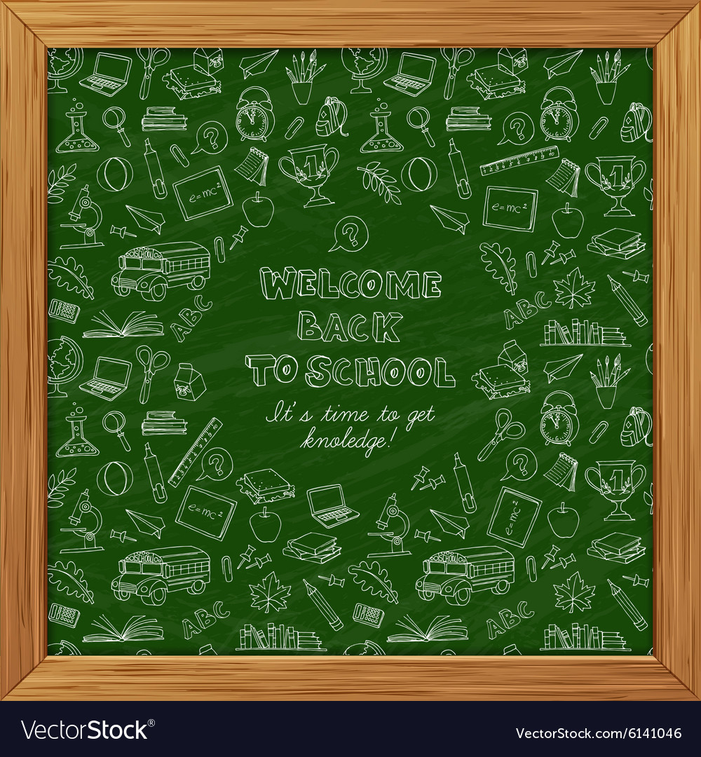 Back to school greeting card kids doodles