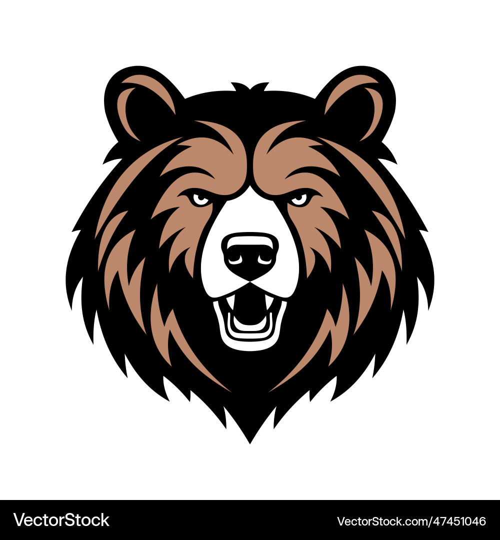Bear head concept logo Royalty Free Vector Image