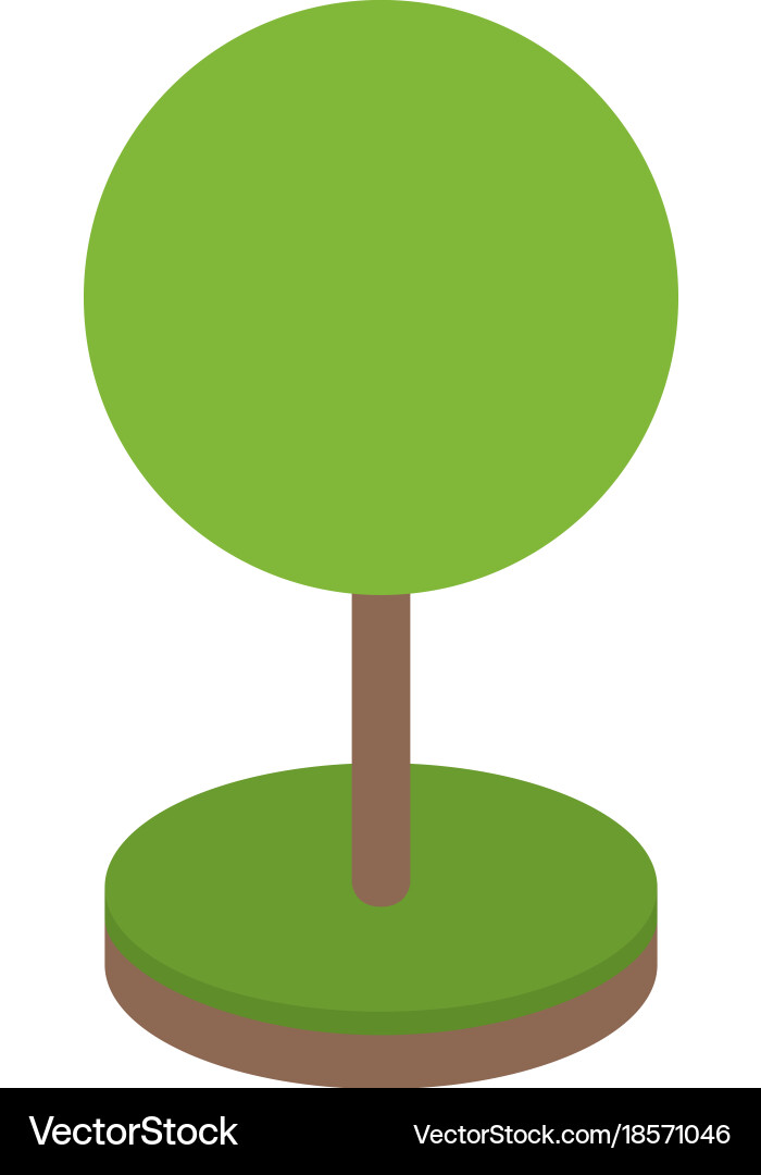 Isometric tree design Royalty Free Vector Image