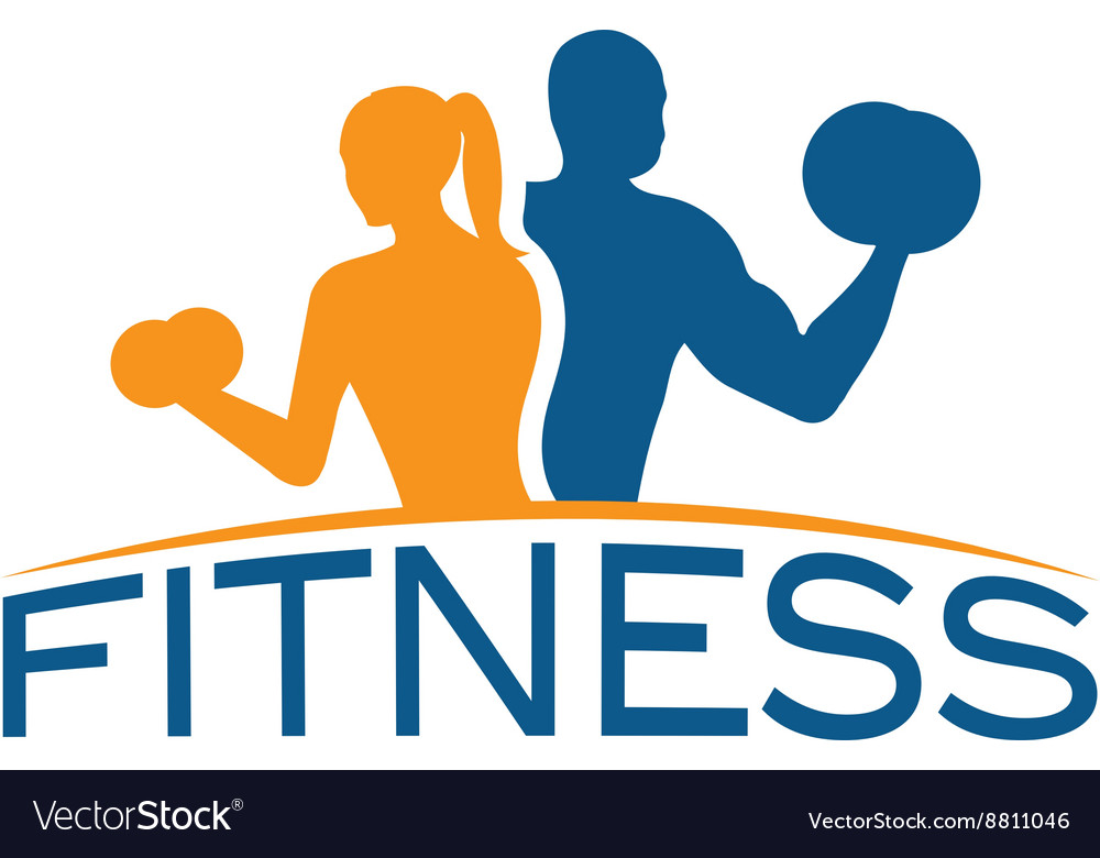 Man and woman of fitness silhouette character Vector Image