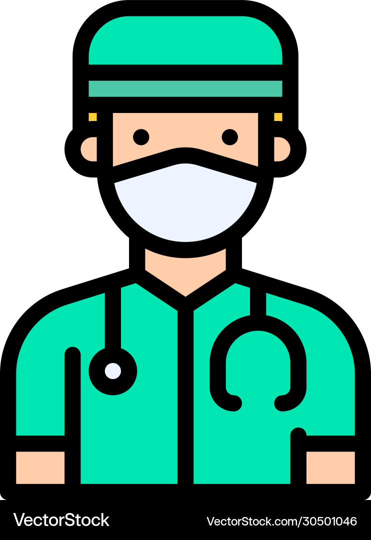 Medical staff filled style icon Royalty Free Vector Image