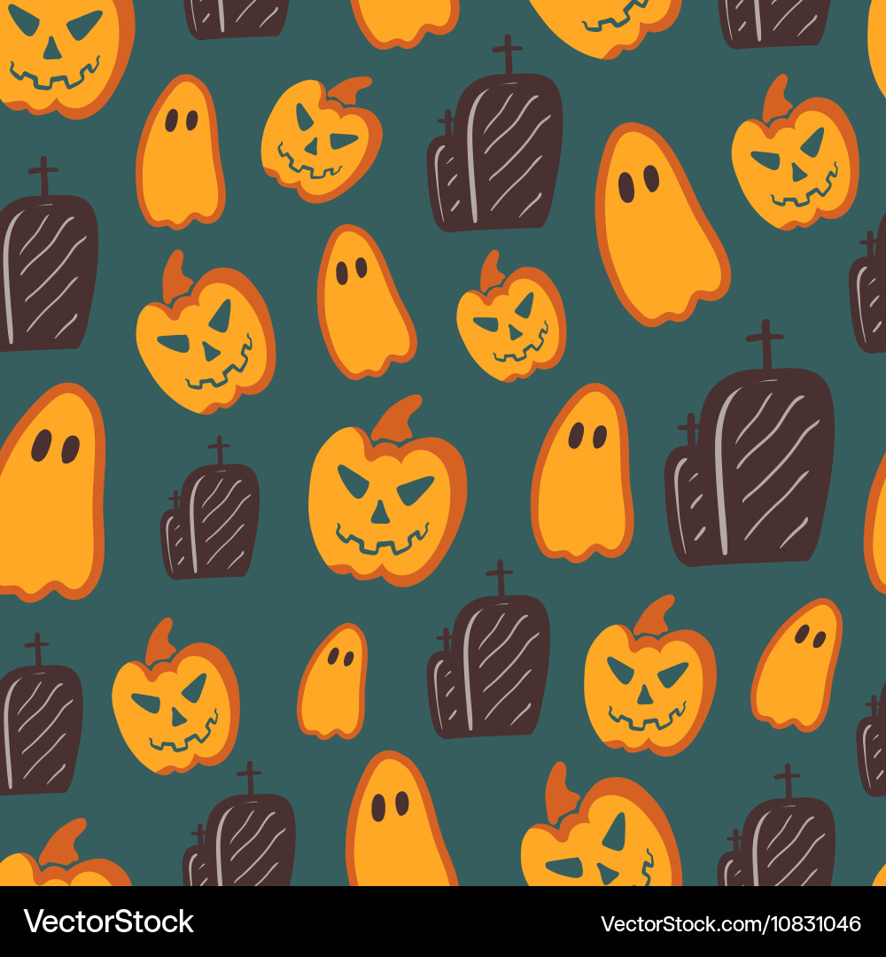 Seamless halloween pattern Royalty Free Vector Image