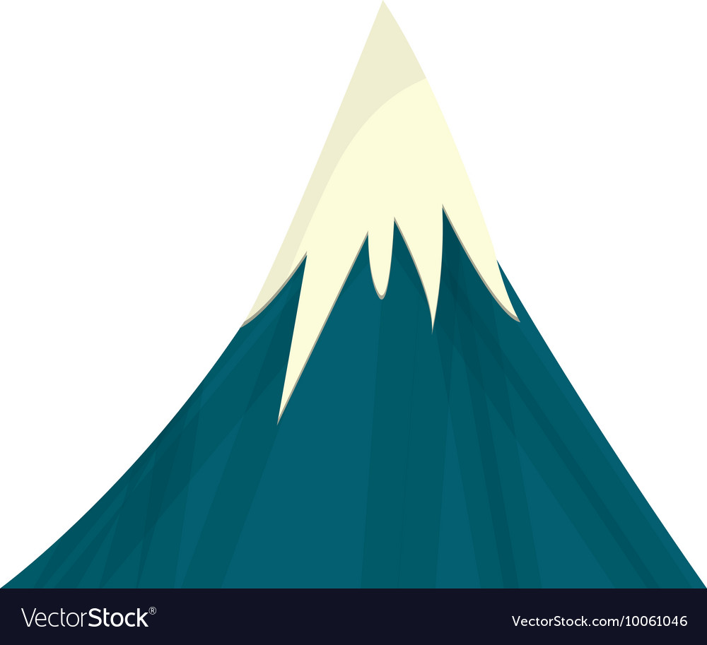 Snowy mountain icon Royalty Free Vector Image - VectorStock