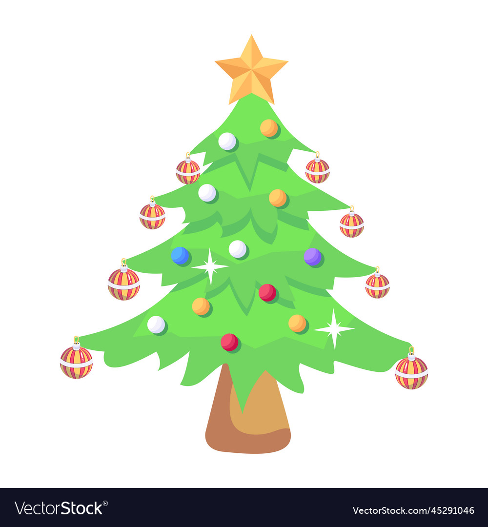 Tree decoration Royalty Free Vector Image - VectorStock