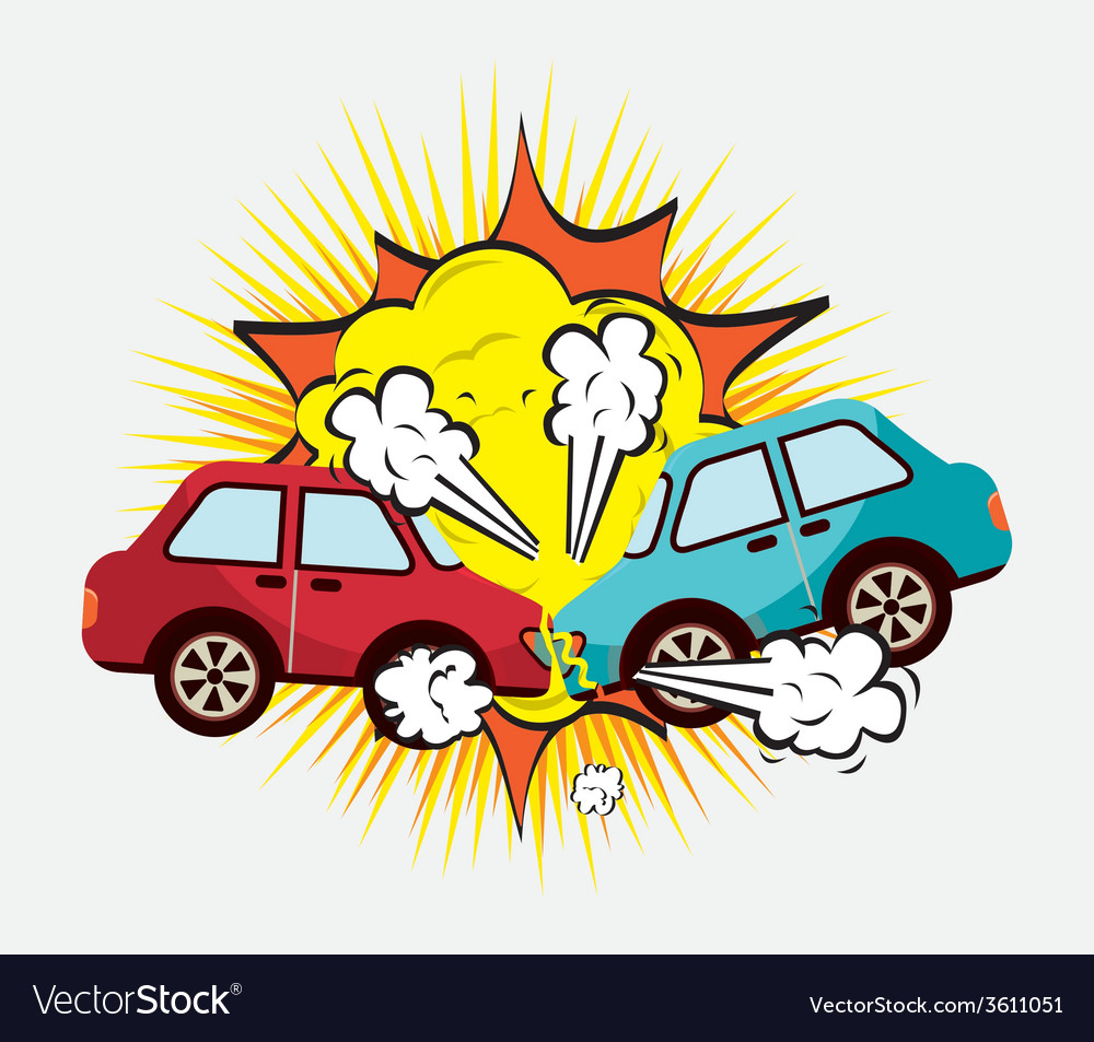 Crash cars Royalty Free Vector Image - VectorStock