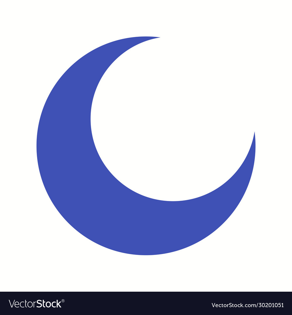 Unique half moon glyph icon Royalty Free Vector Image