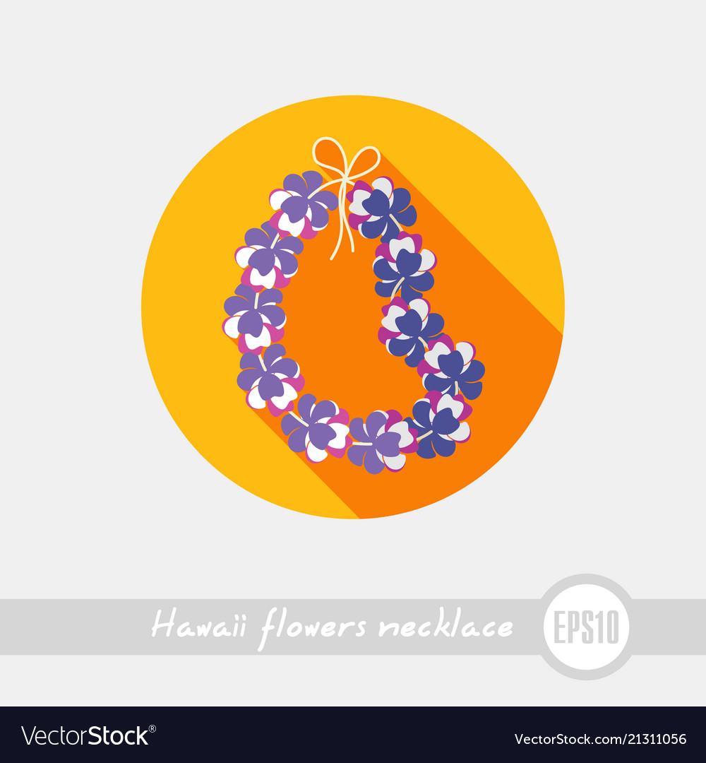 Hawaiian Flower Lei Necklace, Red, White & Blue, 1 - Kroger