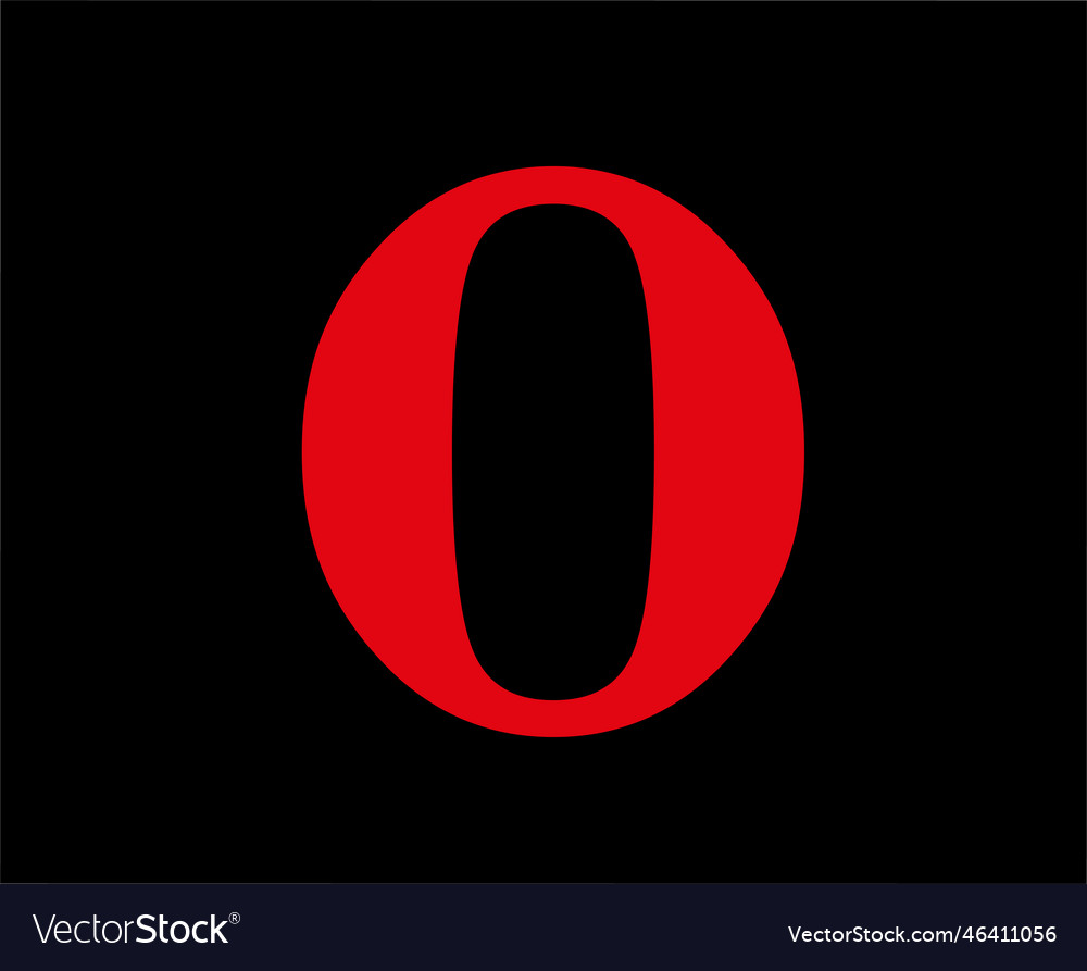 Opera browser brand logo symbol red design Vector Image