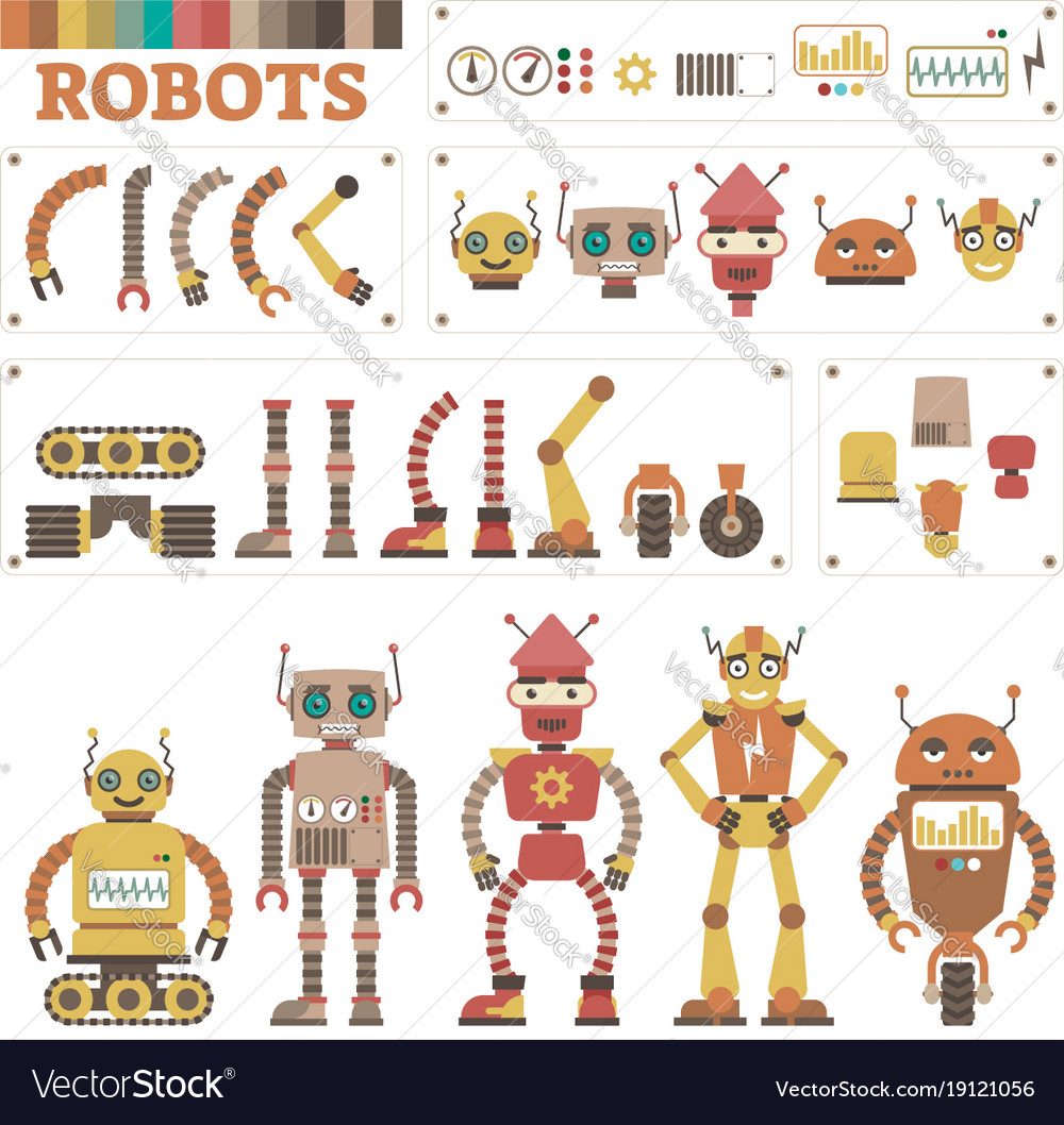 Robot kit Royalty Free Vector Image - VectorStock