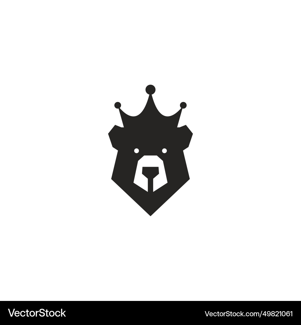 Bear Head Mascot Icon Logo Design Royalty Free Vector Image