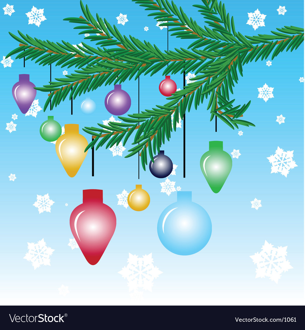 Christmas tree ornament Royalty Free Vector Image