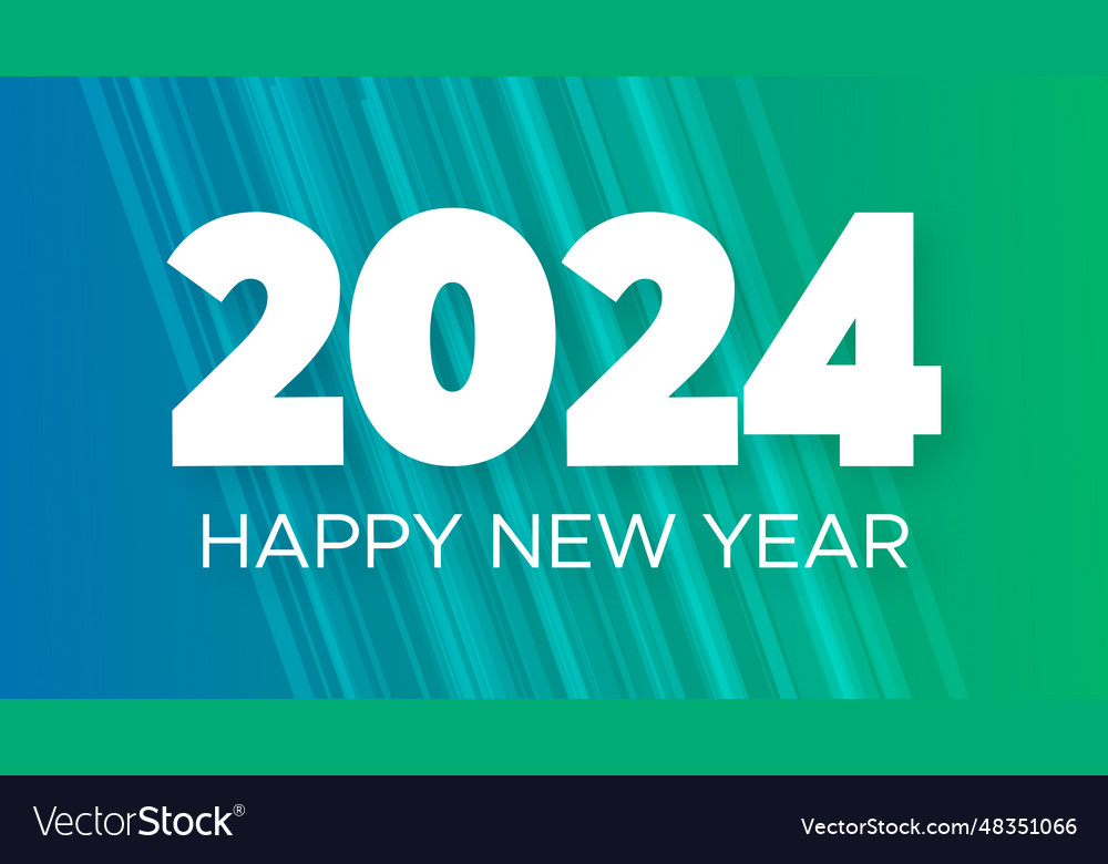 2024 happy new year on colorful background Vector Image