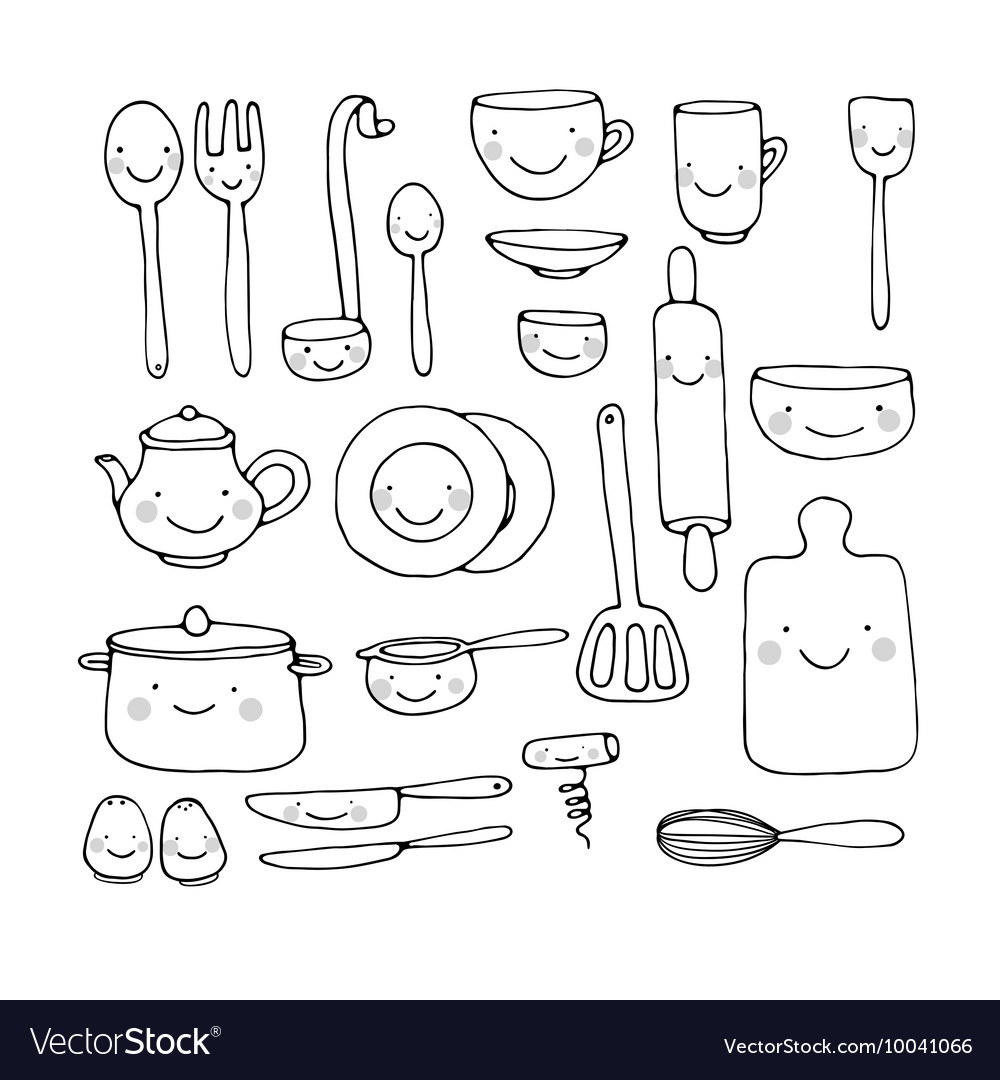 A set of kitchen utensils