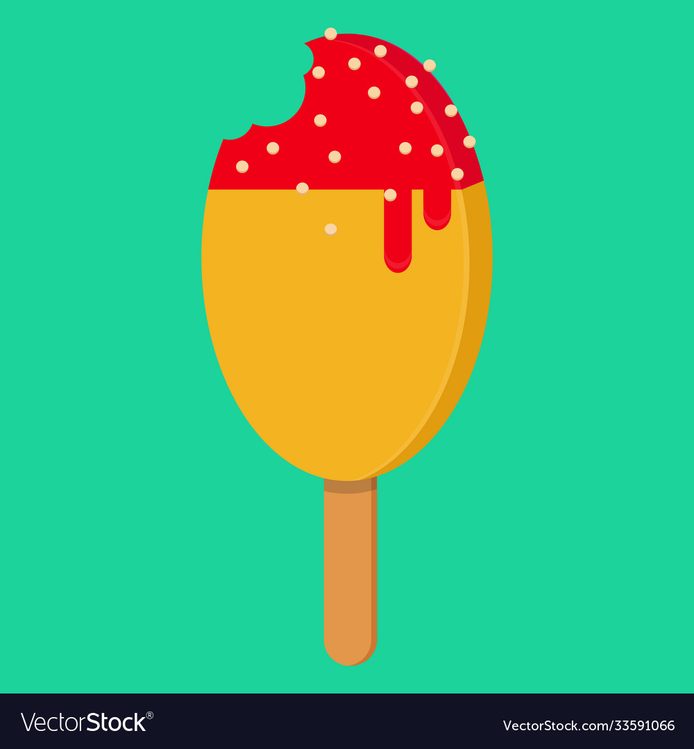 Bright Ice Cream Flat Style Concept Summer Vector Image 1589