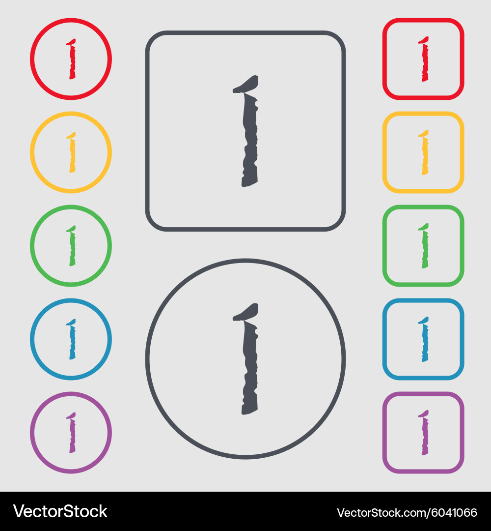 First place award sign Winner symbol Step one Vector Image