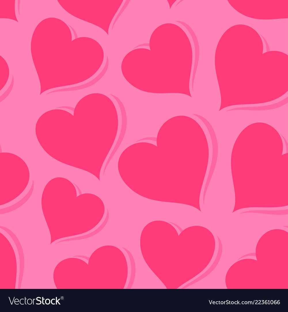 Pink background with hearts Royalty Free Vector Image