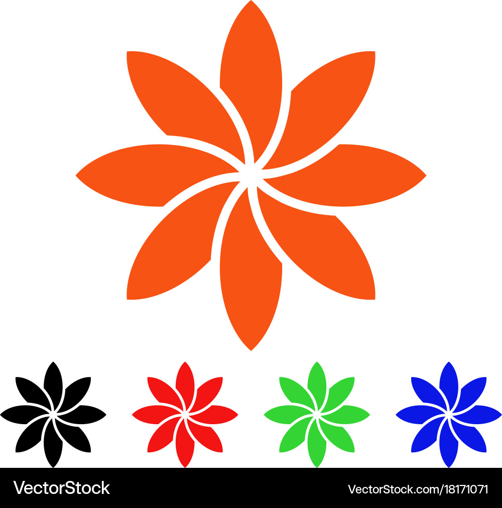 Abstract flower icon Royalty Free Vector Image