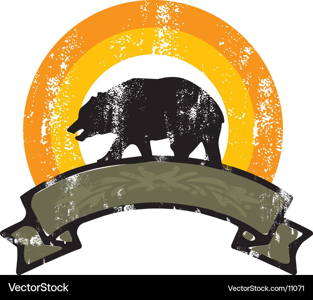 Bear grunge rainbow Royalty Free Vector Image - VectorStock