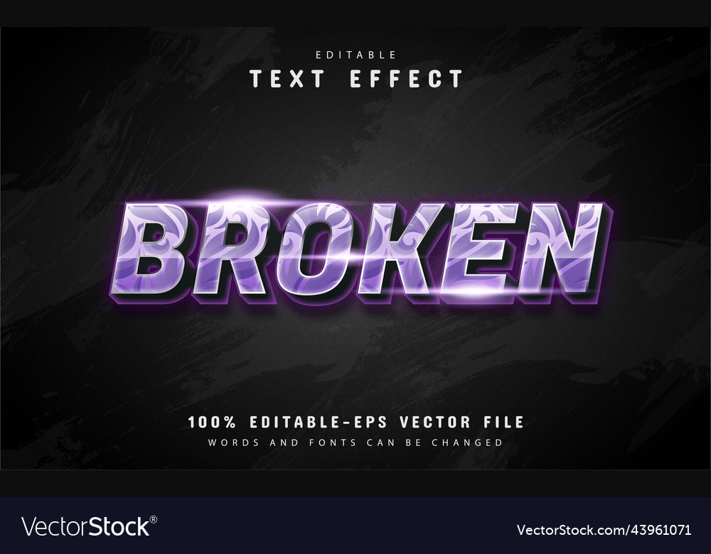 broken-text-effect-with-pattern-royalty-free-vector-image