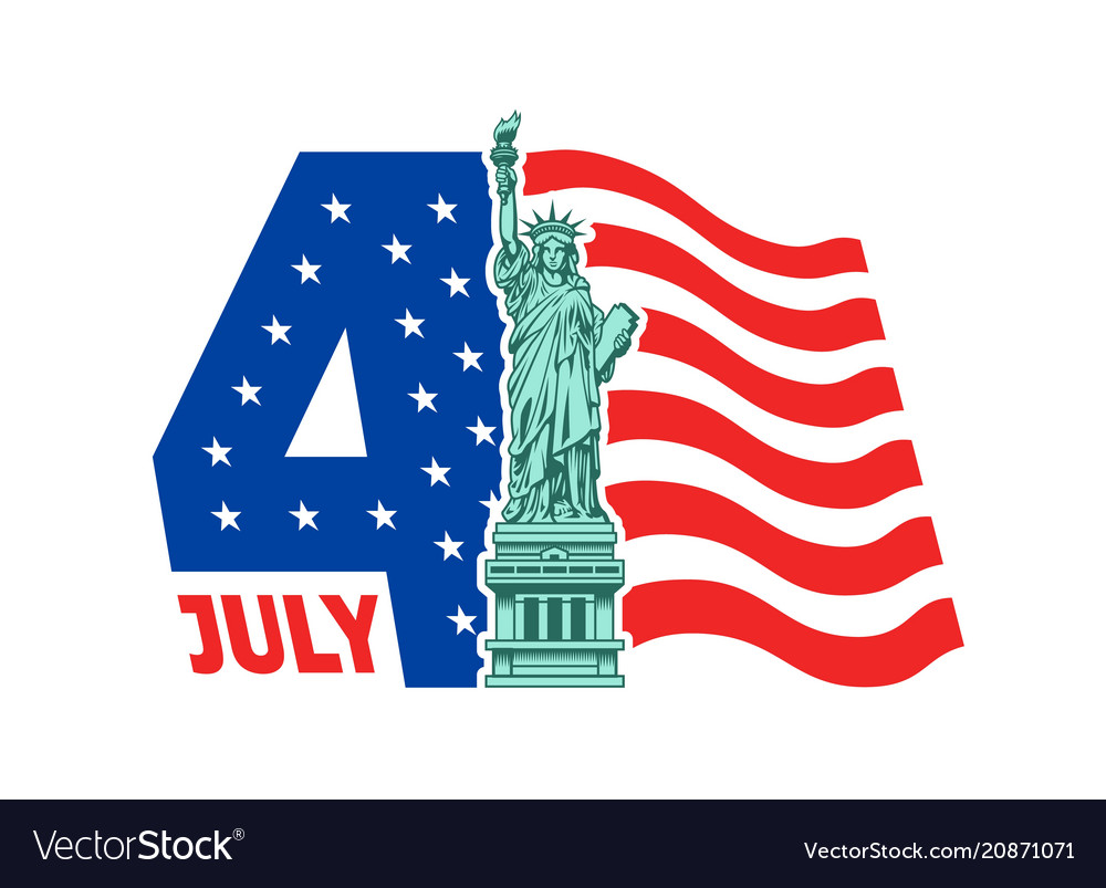 Happy 4th july - independence day Royalty Free Vector Image